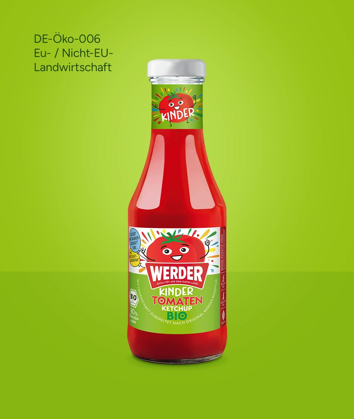 Flasche mit Werder Kinder Tomaten Ketchup Bio