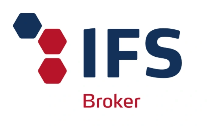 IFS Broker logo mit drei Hexagonen und Text