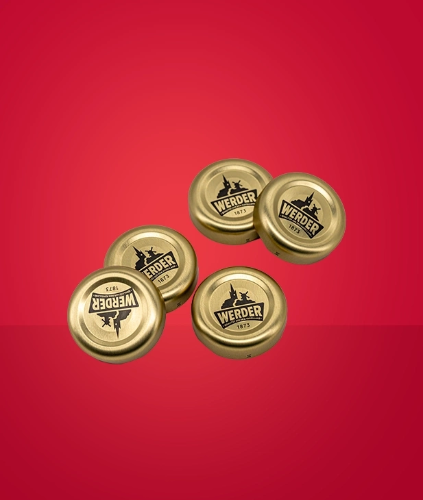 Ersatzdeckel 5er-Set gold