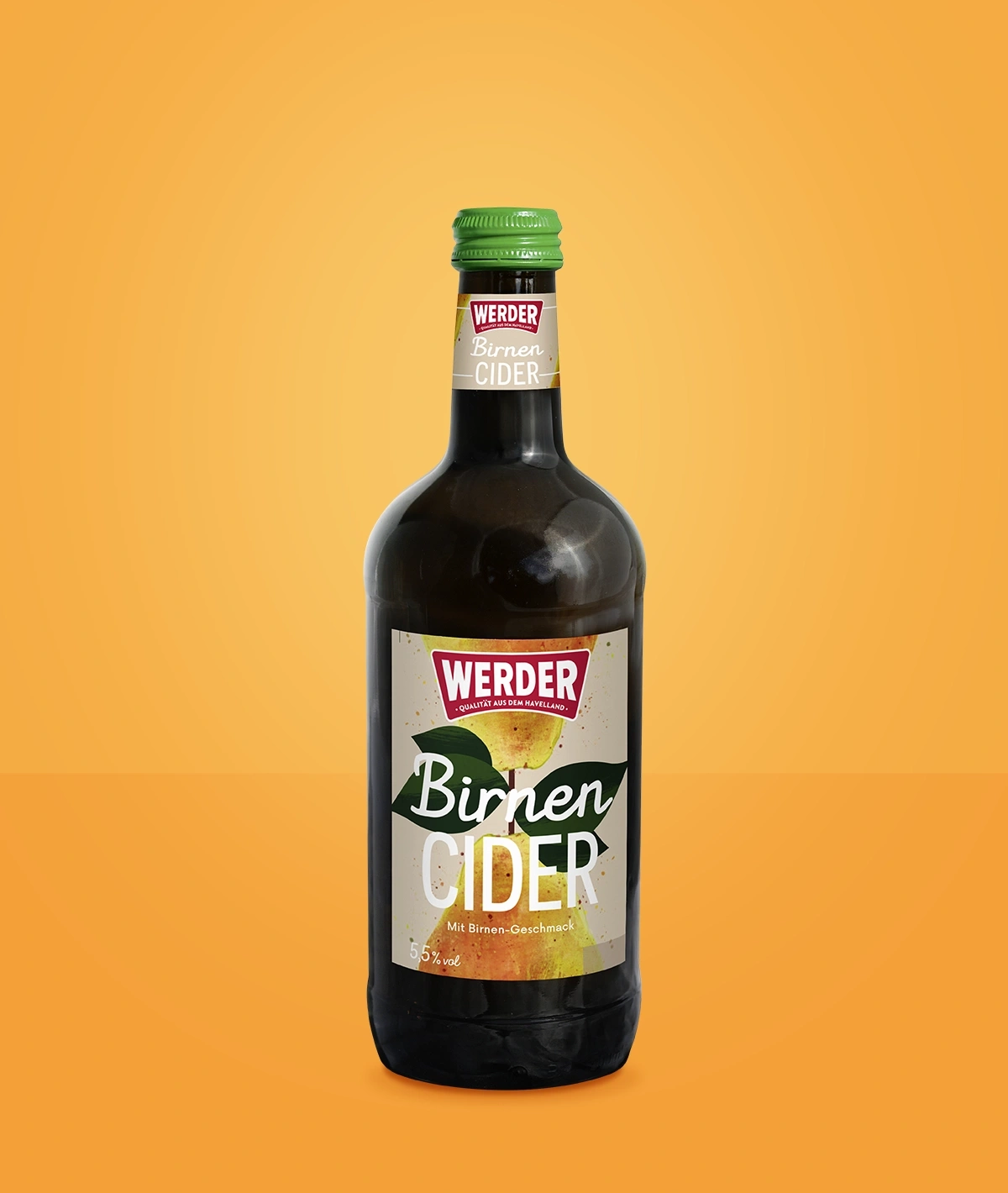 Flasche Werder Birnen Cider mit Birnengeschmack