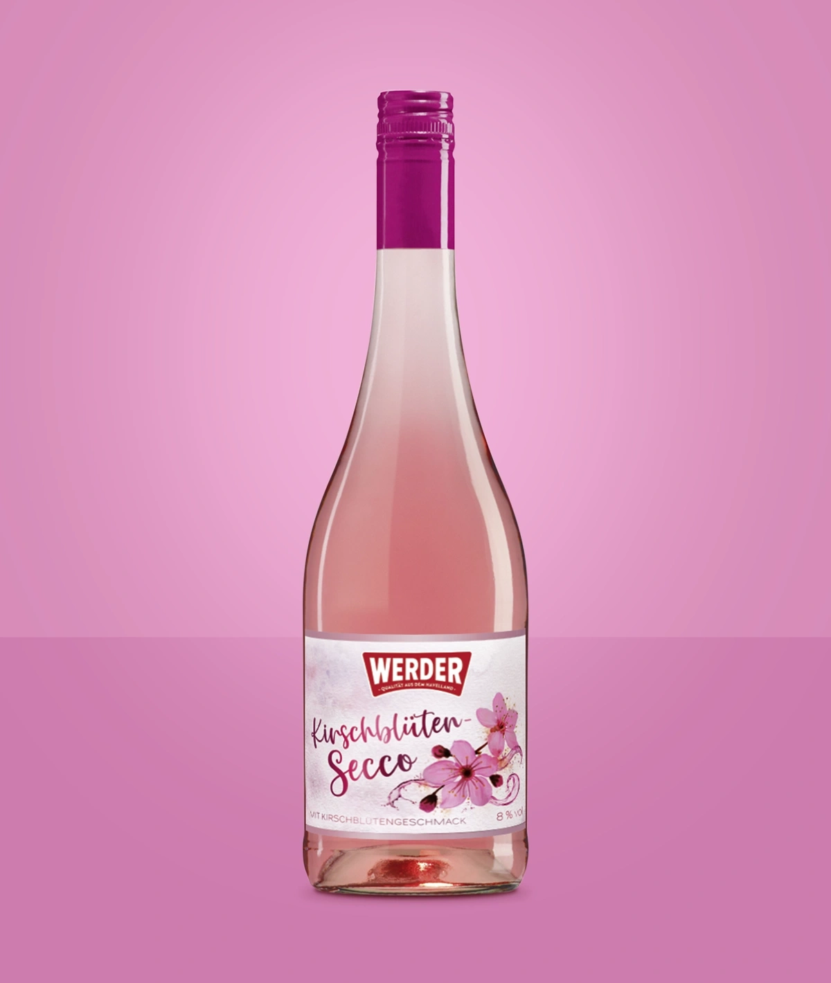 Flasche Kirschblüten-Secco mit Kirschblumengeschmack