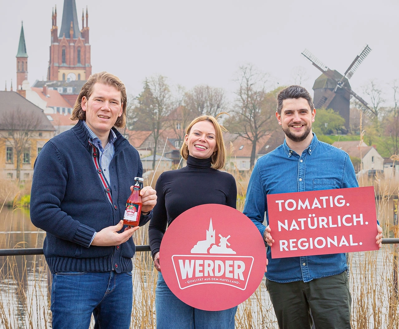 Werder, ein regionales Tomato-Unternehmen mit drei Lächeln.